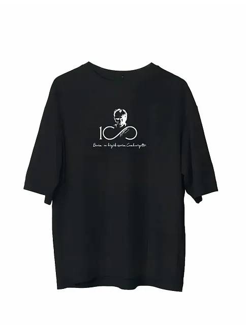 Erkek Baskılı T-shirt Kısa Kol Bisiklet Yaka Regular Fit Rahat Kalıp Günlük Tişört - Siyah