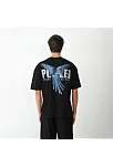 Erkek Baskılı T-shirt Kısa Kol Bisiklet Yaka Regular Fit Rahat Kalıp Günlük Tişört - Siyah