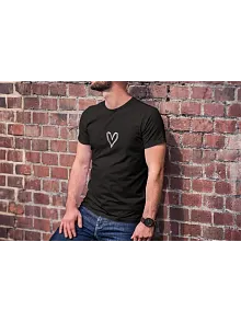 Erkek Kısa Kol Yazlık Tişört Bisiklet Yaka Baskılı Oversize T-shirt - Siyah