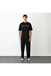 Erkek Baskılı T-shirt Kısa Kol Bisiklet Yaka Regular Fit Rahat Kalıp Günlük Tişört - Siyah