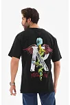 Erkek Baskılı T-shirt Kısa Kol Bisiklet Yaka Regular Fit Rahat Kalıp Tişört -  Siyah