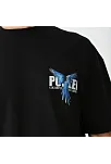 Erkek Baskılı T-shirt Kısa Kol Bisiklet Yaka Regular Fit Rahat Kalıp Günlük Tişört - Siyah