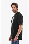 Erkek Baskılı T-shirt Kısa Kol Bisiklet Yaka Regular Fit Rahat Kalıp Tişört -  Siyah