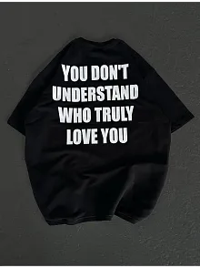 Kadın Baskılı T-shirt Kısa Kol Bisiklet Yaka Regular Fit Rahat Kalıp Günlük Tişört  - Siyah