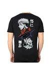 Erkek Kısa Kol Yazlık Tişört Bisiklet Yaka Baskılı Oversize T-shirt - Siyah