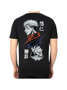 Erkek Kısa Kol Yazlık Tişört Bisiklet Yaka Baskılı Oversize T-shirt - Siyah