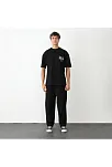 Erkek Baskılı T-shirt Kısa Kol Bisiklet Yaka Regular Fit Rahat Kalıp Günlük Tişört - Siyah
