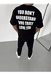 Erkek Baskılı T-shirt Kısa Kol Bisiklet Yaka Regular Fit Rahat Kalıp Günlük Tişört - Siyah