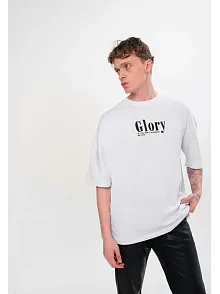 Erkek Kısa Kol Yazlık Tişört Bisiklet Yaka Baskılı Oversize T-shirt - Siyah
