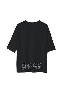 Erkek Baskılı T-shirt Kısa Kol Bisiklet Yaka Regular Fit Rahat Kalıp Günlük Tişört - Siyah