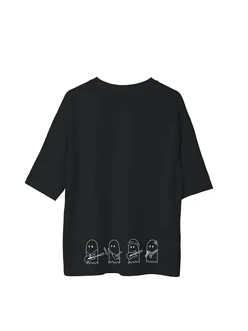 Erkek Baskılı T-shirt Kısa Kol Bisiklet Yaka Regular Fit Rahat Kalıp Günlük Tişört - Siyah