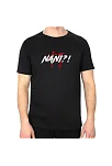 Erkek Kısa Kol Yazlık Tişört Bisiklet Yaka Baskılı Oversize T-shirt - Siyah