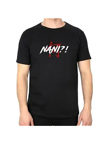 Erkek Kısa Kol Yazlık Tişört Bisiklet Yaka Baskılı Oversize T-shirt - Siyah