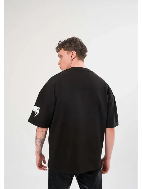 Erkek Kısa Kol Tişört Göğüs Ve Kol Bisiklet Yaka Baskılı T-shirt - Siyah