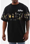 Erkek Kısa Kol Yazlık Tişört Bisiklet Yaka Baskılı Oversize T-shirt - Siyah