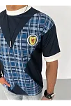 Erkek Bisiklet Yaka Baskılı Kısa Kol Oversize T-shirt - Siyah