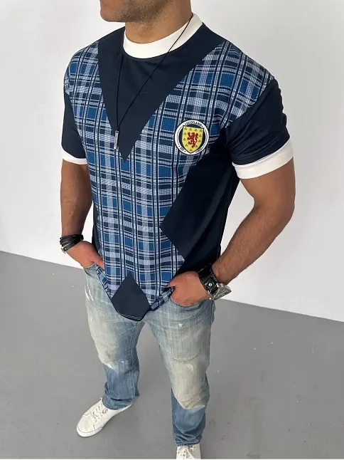 Erkek Bisiklet Yaka Baskılı Kısa Kol Oversize T-shirt - Siyah