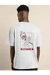 Erkek Baskılı T-shirt Kısa Kol Bisiklet Yaka Regular Fit Rahat Kalıp Günlük Tişört - Beyaz