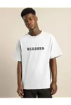 Erkek Baskılı T-shirt Kısa Kol Bisiklet Yaka Regular Fit Rahat Kalıp Günlük Tişört - Beyaz