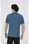 Erkek Yazlık Tişört Bisiklet Yaka T-shirt- Turkuaz