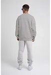 Erkek Bisikilet Yaka 3 İplik Pamuklu Sweatshirt - Gri
