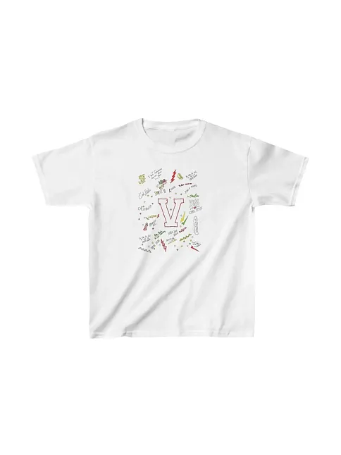 Unisex Çocuk Baskılı T-shirt - Beyaz