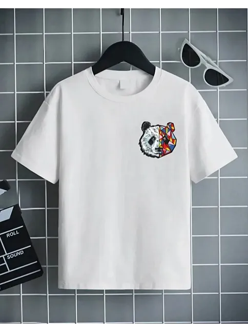 Unisex Çocuk Baskılı T-shirt - Beyaz