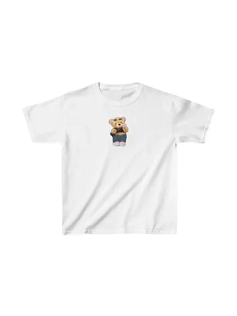 Unisex Çocuk Baskılı T-shirt - Beyaz