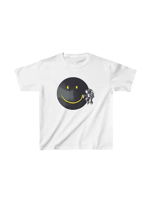 Unisex Çocuk Baskılı T-shirt - Beyaz