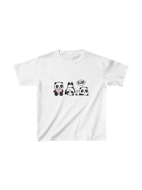 Unisex Çocuk Baskılı T-shirt - Beyaz