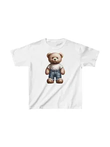 Unisex Çocuk Baskılı T-shirt - Beyaz