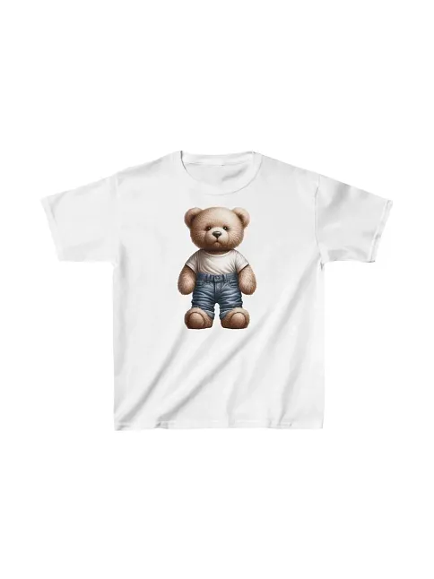 Unisex Çocuk Baskılı T-shirt - Beyaz