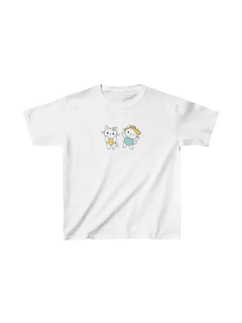 Unisex Çocuk Baskılı T-shirt - Beyaz