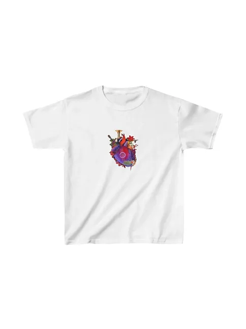 Unisex Çocuk Baskılı T-shirt - Beyaz