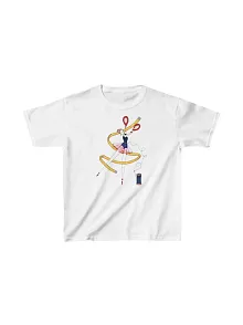 Unisex Çocuk Baskılı T-shirt - Beyaz