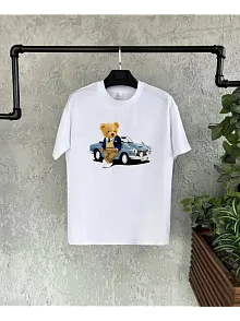 Unisex Çocuk Baskılı T-shirt - Beyaz