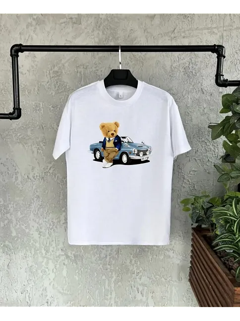 Unisex Çocuk Baskılı T-shirt - Beyaz