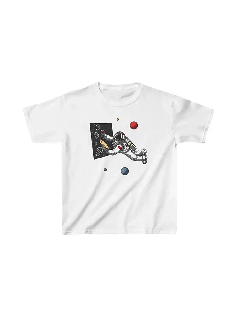 Unisex Çocuk Baskılı T-shirt - Beyaz