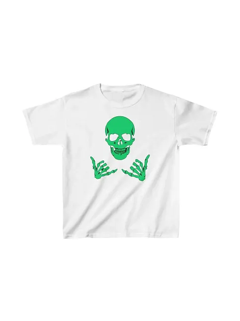 Unisex Çocuk Baskılı T-shirt - Beyaz