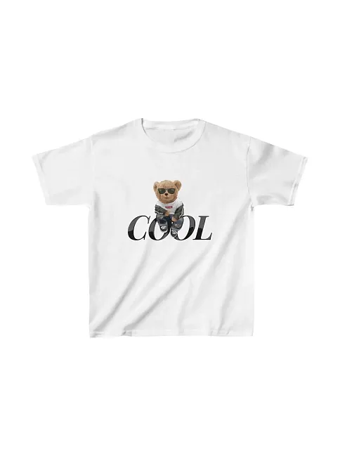 Unisex Çocuk Baskılı T-shirt - Beyaz