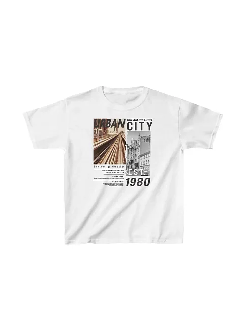 Unisex Çocuk Baskılı T-shirt - Beyaz