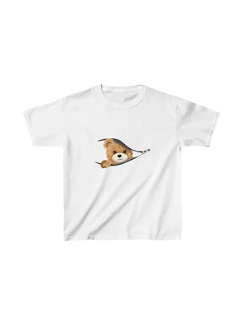 Unisex Çocuk Baskılı T-shirt - Beyaz
