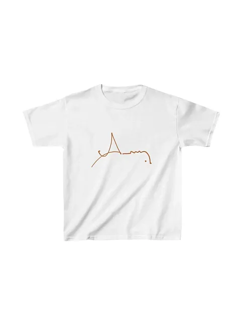 Unisex Çocuk Baskılı T-shirt - Beyaz