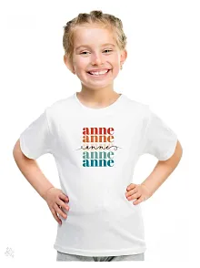 Unisex Çocuk Baskılı T-shirt - Beyaz