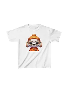 Unisex Çocuk Baskılı T-shirt - Beyaz