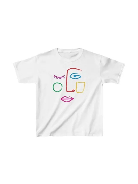 Unisex Çocuk Baskılı T-shirt - Beyaz