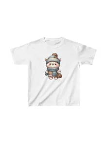 Unisex Çocuk Baskılı T-shirt - Beyaz