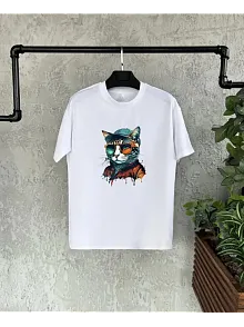 Unisex Çocuk Baskılı T-shirt - Beyaz