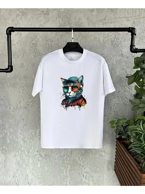 Unisex Çocuk Baskılı T-shirt - Beyaz