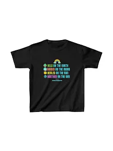 Unisex Çocuk Baskılı T-shirt - Siyah